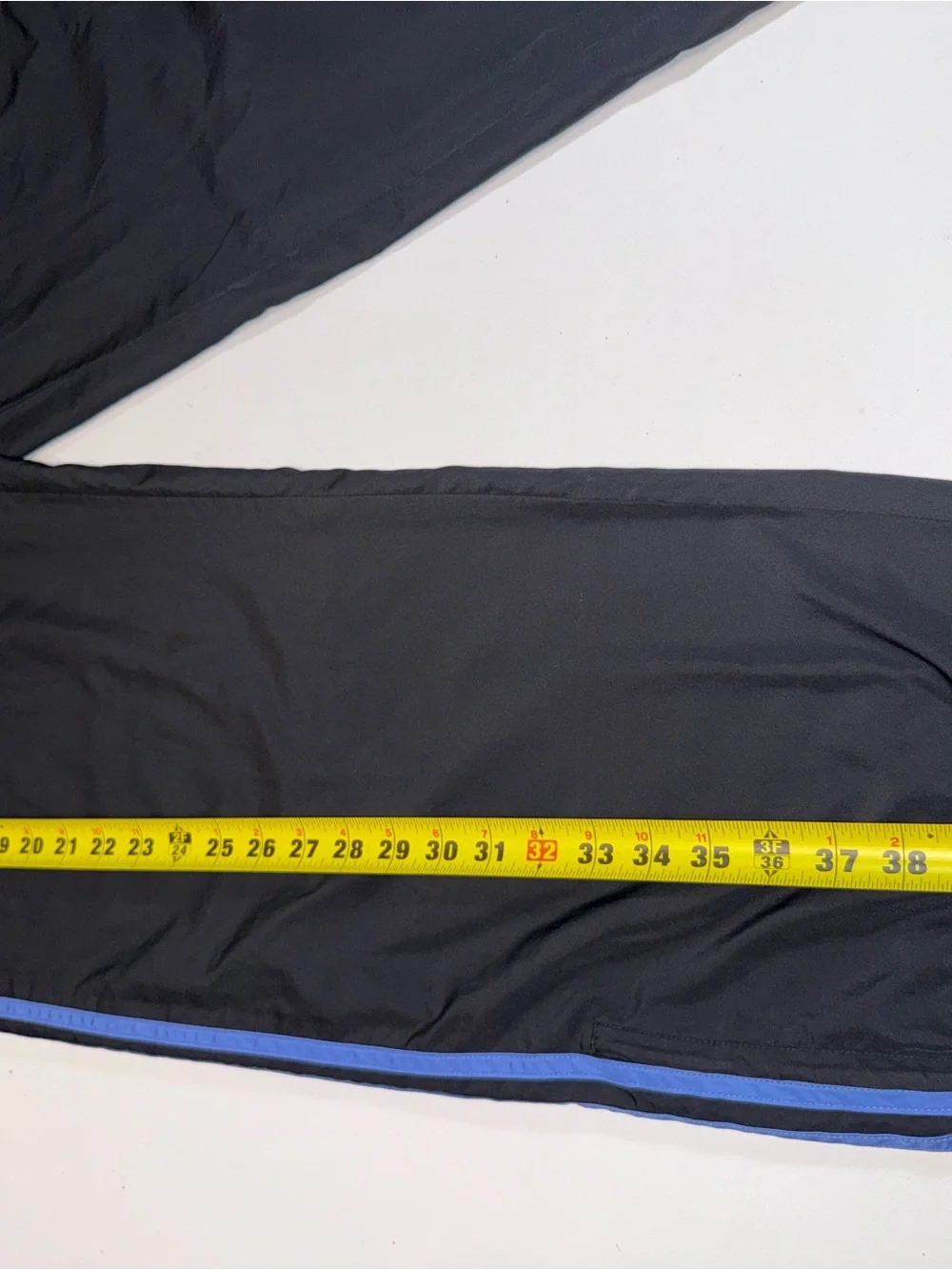 adidas Black Track pants with Blue Side Stripes